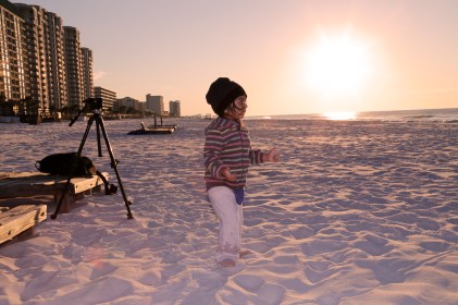 Baby Diyajal with camera gear. Photo by Raj H.